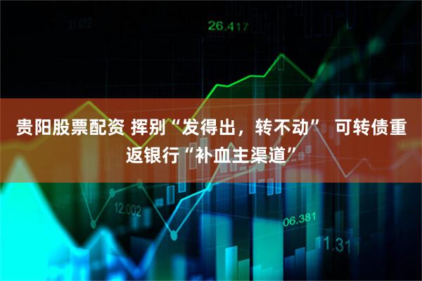 贵阳股票配资 挥别“发得出，转不动”  可转债重返银行“补血主渠道”